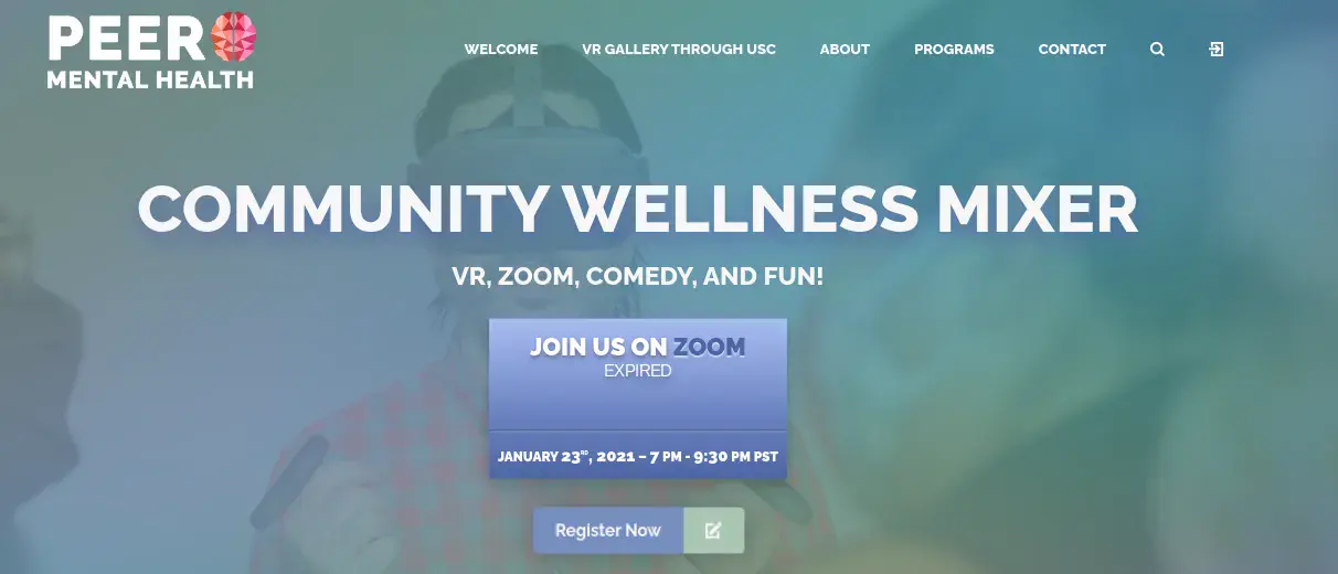 Community Wellness Mixer event page